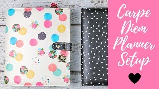 New Floral Dot Carpe Diem Planner Setup  Giveaway  Simple Stories  A5 Binder Basic Set Up [upl. by Lawry]