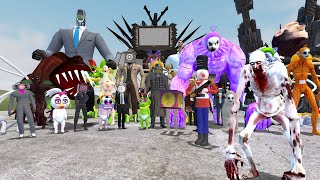 SCP 96 VS ALL FNAFs 19 SECURITY BREACH VS ALL SKIBIDI DOM DOM VS LETHAL COMPANY VS SLENDYTUBBIES [upl. by Aelegna]