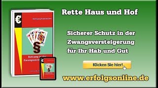 Zwangsversteigerung mit 30a ZVG abwehren mit dem Ratgeber »Rettung in der Zwangsversteigerung« [upl. by Annahtur567]