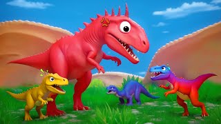 T Rex vs Allosaurus  Hilarious Dino Duel in a Comic Clash  Dinosaur Comedy Cartoon 🦕 4K [upl. by Jessen482]