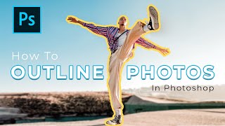 How To Outline Photos In Photoshop  3 Easy Ways [upl. by Lauritz]