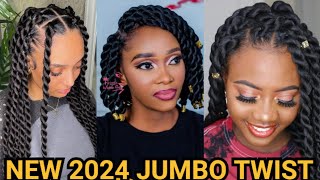 2024 NEW✨ JUMBO SENEGALESE TWIST HAIRSTYLES [upl. by Westfahl]