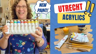 Utrecht Acrylic Paints Review Swatching Color Mixing Paintings [upl. by Beffrey371]