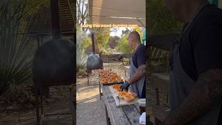 Using a live fire oven to roast kogi nuts from the farm ecologycenter [upl. by Collier]