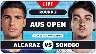 ALCARAZ vs SONEGO • Australian Open 2024 • LIVE Tennis PlaybyPlay Stream [upl. by Zachary599]