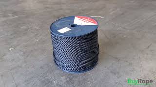 12mm Navy Polyester Rope 100m Coil Demo  BuyRope [upl. by Icyac]