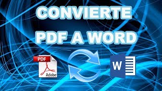 convertir de pdf a word sin programas [upl. by Aihsenod77]