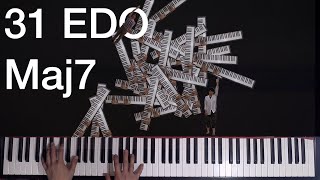 【微分音】31 EDO maj7 chords descending Microtonal Piano 31平均律コードの下降を聴いてみよう [upl. by Krystalle592]