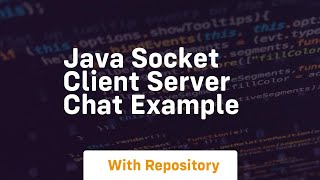 java socket client server chat example [upl. by Lusar509]