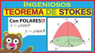 TEOREMA de STOKES con coordenadas POLARES 😜 Ejemplos [upl. by Rape364]