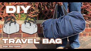 Easy DIY Denim Travel Bag Step by Step Tutorial [upl. by Honebein]