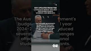 Key Updates from the Australian Budget 2024 2025 for International Students and Migrants [upl. by Swainson]