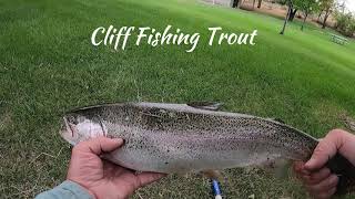 Cliff Fishing Trout Rufus Woods Lake Eastern Washington [upl. by Anikat]