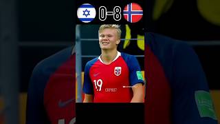 Halland 3 Hattrick against Israel World cup 🇮🇱🔥 youtube football shorts israel [upl. by Janka118]