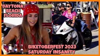 Daytona Biketoberfest  Saturday Insanity  4K  Bike Week [upl. by Kathe]