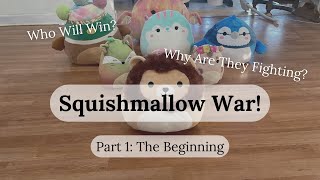 SQUISHMALLOW WAR  Part 1 The Beginning  Squishmallow Stop Motion [upl. by Bessie]