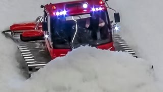 RC piste basher working on a snow piste [upl. by Joana]