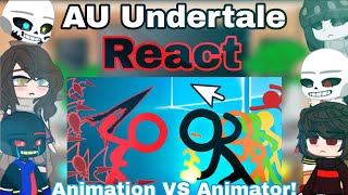 AU Undertale React Animation VS Animator alanbecker Gacha Club [upl. by Yarled]