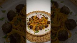 پاستاوميت بال☺️pasta pastarecipe meatballs recipe youtuber cooking پاستا آشپزی foodblogger [upl. by Darb]