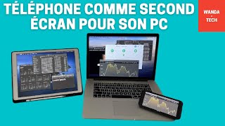 Comment utiliser son téléphone comme deuxième écran pour son ordinateur [upl. by Aliekat]