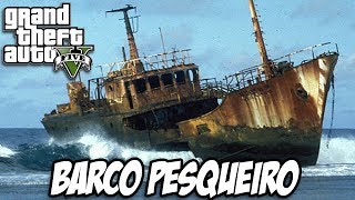 GTA V  Barco Pesqueiro afundado MOD MAR SECO [upl. by Armillia]