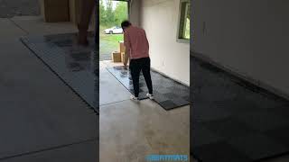 Install Easy DIY TurboTile Garage Flooring Tiles diy garage garageflooring [upl. by Eesdnil]