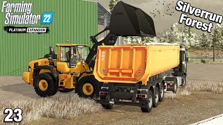 CLEARING ROCK PILES WITH THE WHEEL LOADER  Farming Simulator FS22 Silverrun Forest Ep 23 [upl. by Parshall]