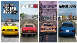 GTA 4 vs Mafia 3 vs Saints row iv vs Watch dogs 1 sbs comparison [upl. by Alvie883]