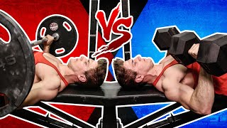 Barbell Bench Press VS Dumbbell Bench Press  WHICH BUILDS MORE MUSCLE [upl. by Drawe]