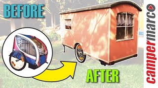 Selfbuilt bicycle caravan for just €300 in 3 weeks  is that possible DIY micro camper XPS [upl. by Molohs]