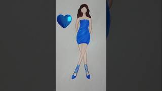 Dress design drawing trending easydrawing shorts youtubeshorts [upl. by Gresham893]