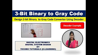 3Bit Binary to Gray Code converter using Decoder  Binary to gray code converter using decoder [upl. by Rahas189]