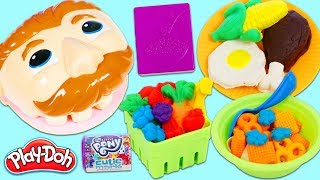 Feeding Mr Play Doh Head Using Kitchen Creations Grocery Goodies [upl. by Oivatco399]