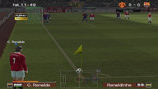 PES 6  CRonaldo Surprise Goal From The Corner [upl. by Nagiem46]