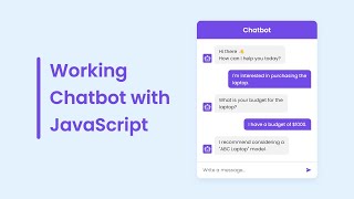 Create Working Chatbot in HTML CSS and JavaScript  Chatbot HTML CSS JavaScript [upl. by Otaner]