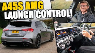 LAUNCH CONTROL in my A45S AMG is NUTS [upl. by Harsho968]