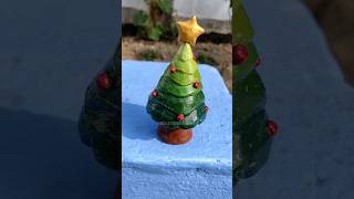 আজ বানালাম ছোট্ট একটা christmas tree 🎄 art clay christmas tree shorts minivlog [upl. by Eadie437]