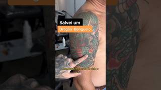 Salvei um dragão banguelo tatuagem cobertura coveruptattoo antesedepois reforma tattoo [upl. by Kondon]