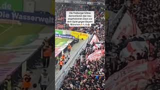 Die Freiburger Ultras demontieren den neu angehobenen Zaun vor dem Spiel gegen Bayern München🔥👟⚽️ [upl. by Adnael263]