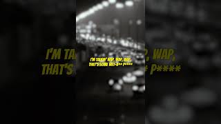 megan thee stallion cardi b  WAP LYRICS megantheestallion cardib wap lyricvideo [upl. by Eirroc]