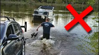 How to Back up a Trailer amp Launch a Boat BY YOURSELF EASY WAY [upl. by Eenyaj]