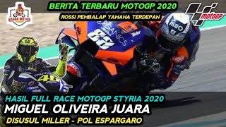 HASIL BALAP FULL RACE MOTOGP STYRIA 2020  OLIVEIRA JUARA  ROSSI YAMAHA TERDEPAN [upl. by Akirehs871]