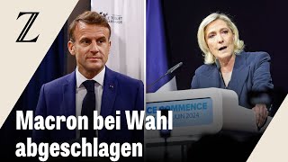 Partei von Marine Le Pen gewinnt erste Runde der Parlamentswahl in Frankreich [upl. by Tormoria]