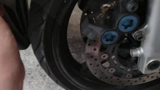 2002 Yamaha R6 easiest way front and rear brake replacement [upl. by Htebasil800]