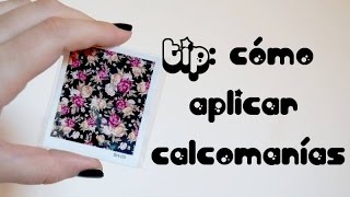 TIP cómo aplicar calcomanías en las uñas [upl. by Adnaloy556]