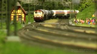 Model Railway Traffic on a Marklin Railroad Layout in HO Scale [upl. by Eisaj]