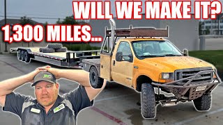 Driving A 24 Year old Truck 1300 Miles with No AC No Cruise Control Towing A 40 Ft Trailer [upl. by Eilraep]