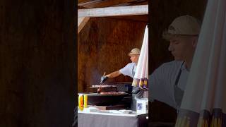 Traditional bratwurst making in germany germanfood streetfood foodblogger foodlover [upl. by Nosemyaj41]