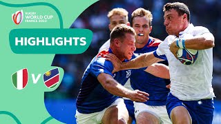 A Cracker in Pool A  Italy v Namibia  Rugby World Cup 2023 Highlights [upl. by Hanala]