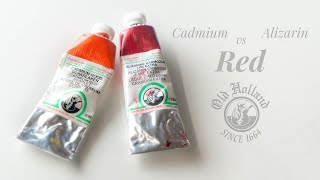 Alizarin Crimson vs Cadmium Red Scarlet [upl. by Peery]